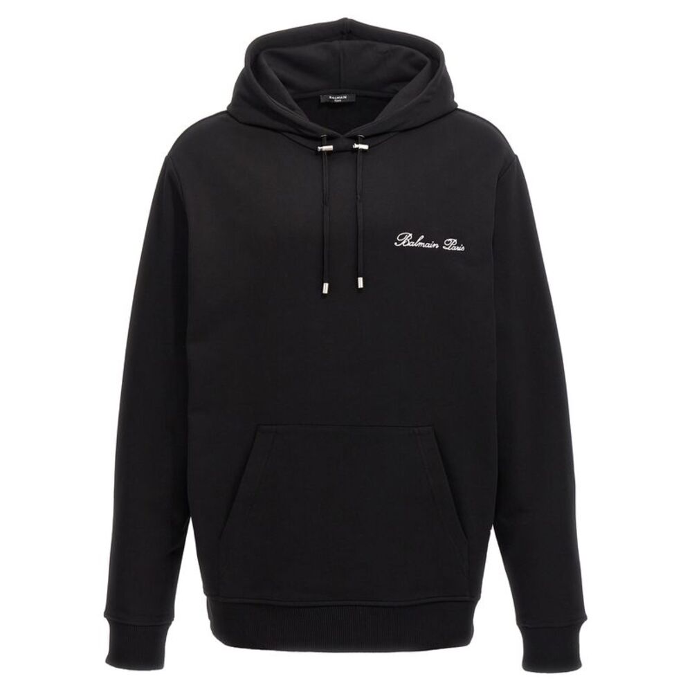 Balmain Black Cotton Men's Sweatshirt